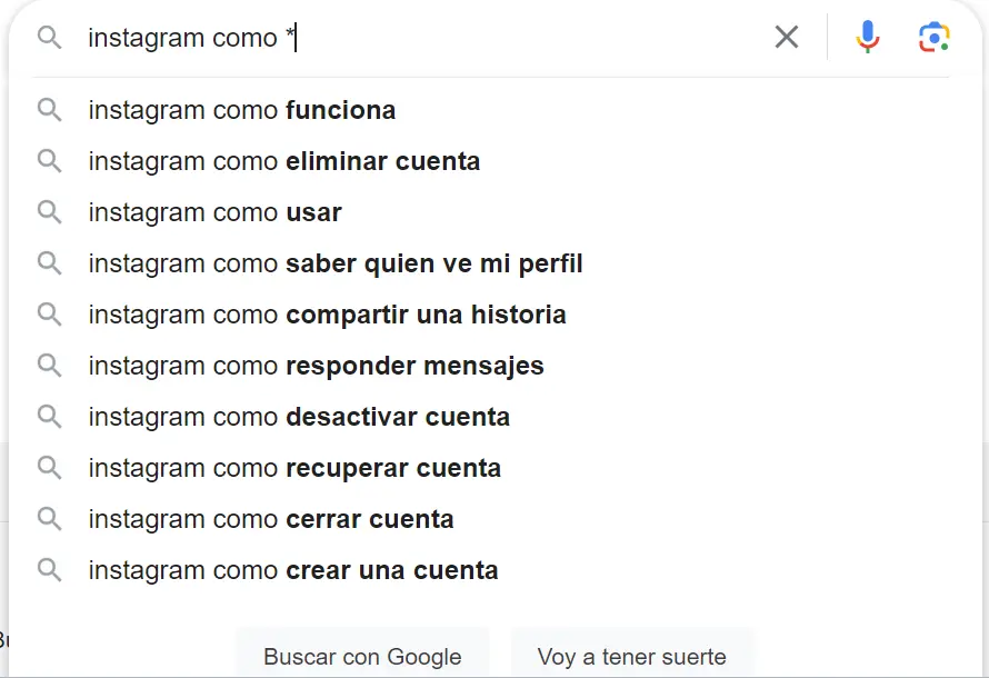 captura busqueda en Google