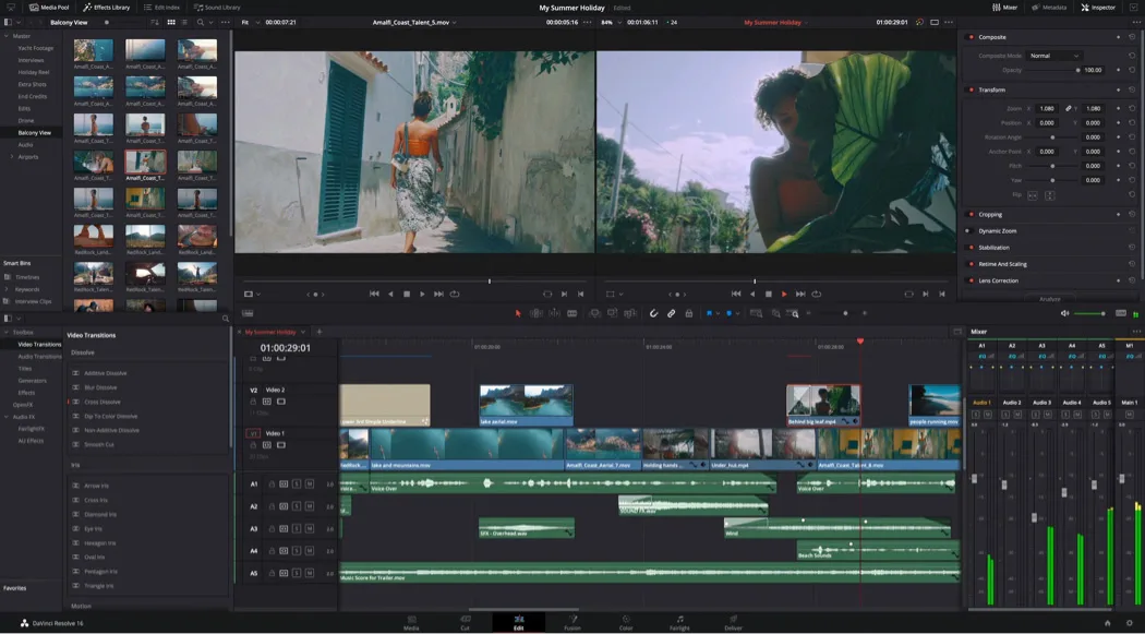 Captura de DaVinci Resolve